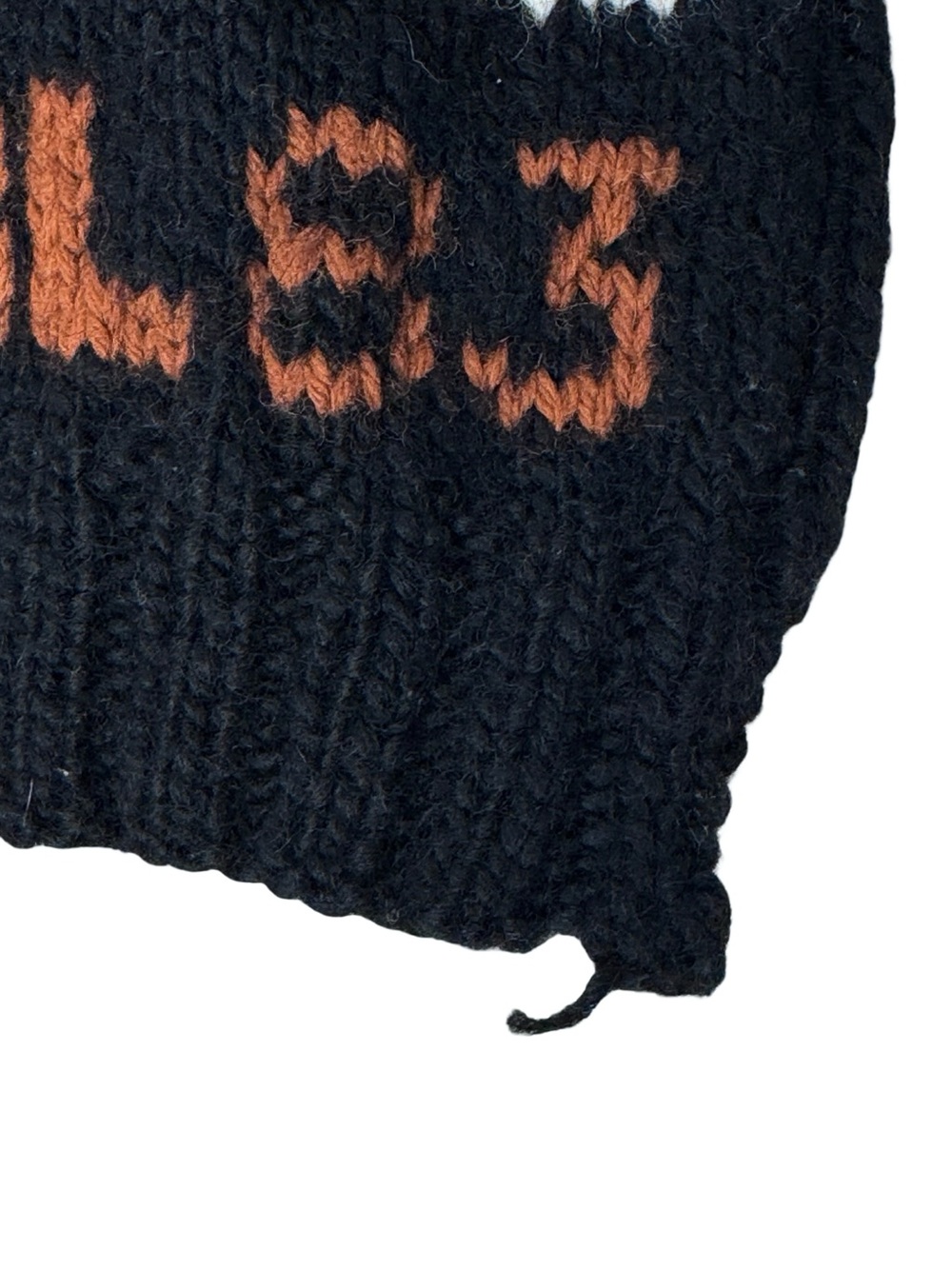 VERY RARE Vintage Ralph Lauren RL83 Hand Knit Skier Winter Wool Sweater Black - Picture 16 of 16